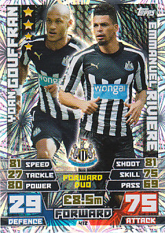 Gouffran Riviere Newcastle United 2014/15 Topps Match Attax Duo #412